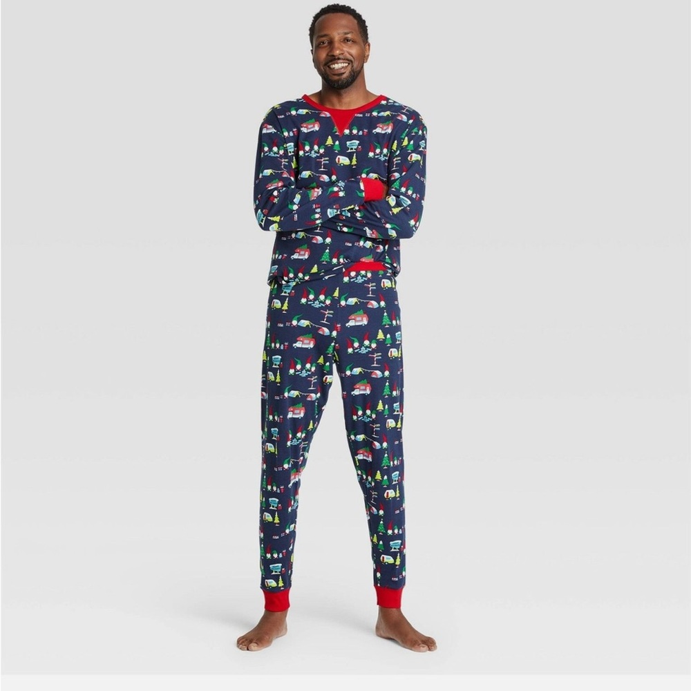 Wondershop Festive Blue and Red Pajama Set